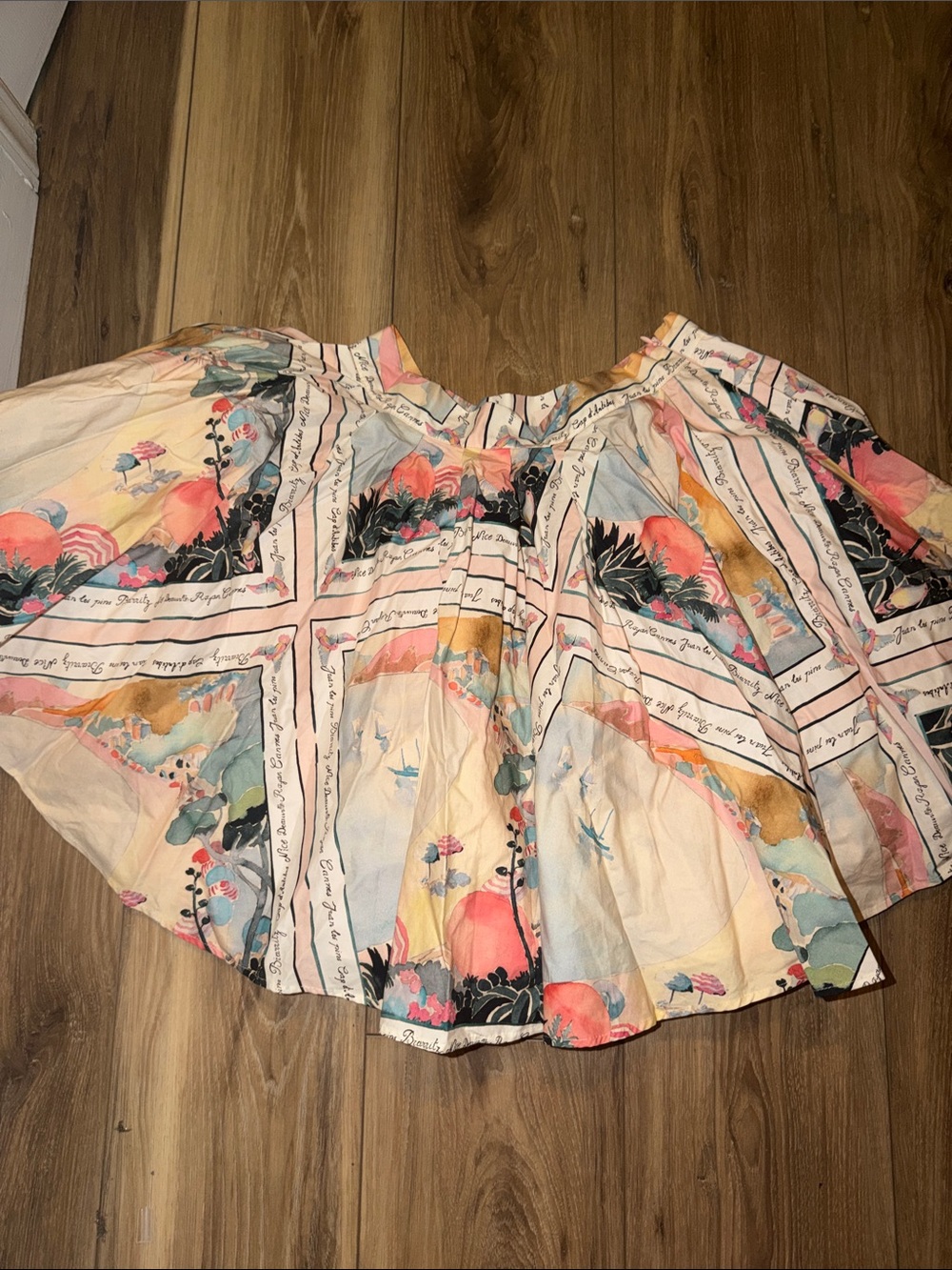 Floral Pastel Pleated Women’s Top - Pink Multi